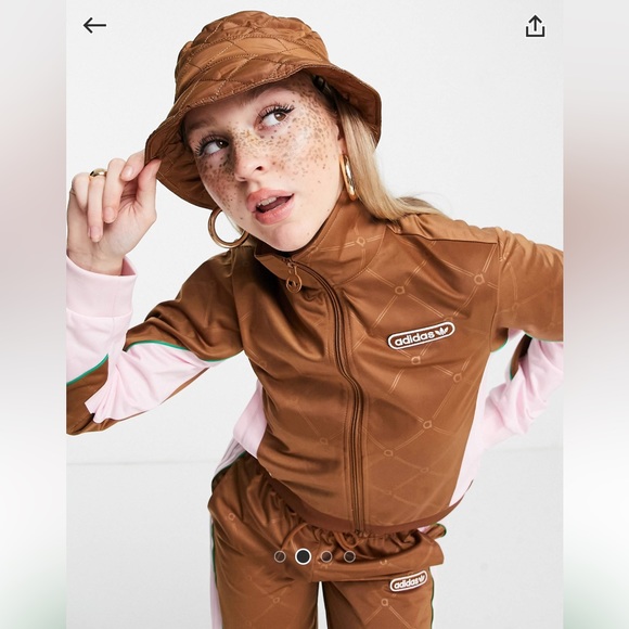 Like new Adidas Retro Brown Zip-Up Track Jacket - Picture 2 of 7